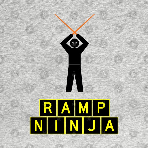 Ramp Ninja - Airplane Marshaller - STOP Signal by Vidision Avgeek